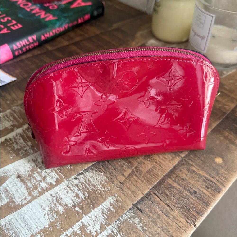 Louis Vuitton patent Red Monogram Pouch